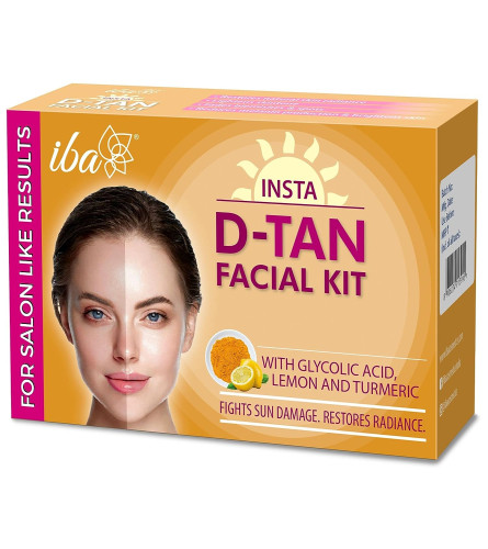 Iba Insta D-Tan Facial Kit For Tan Removal and Glow 60 gm (Pack of 2) Fs