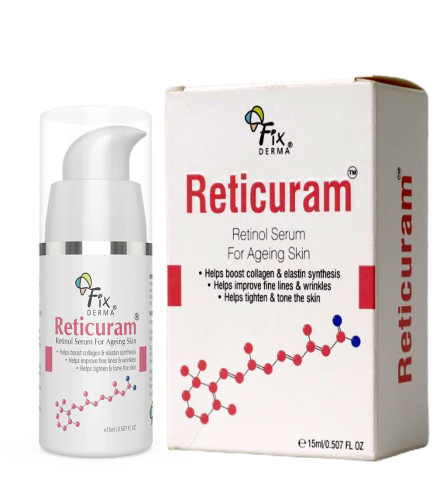 Fixderma .05% Pure Retinol Reticuram Face Serum for Anti Aging 15 ml (Fs)