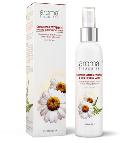 Aroma Treasures Chamomile Vitamin-E Smoothing & Moisturising Lotion, 100ml (free shipping)