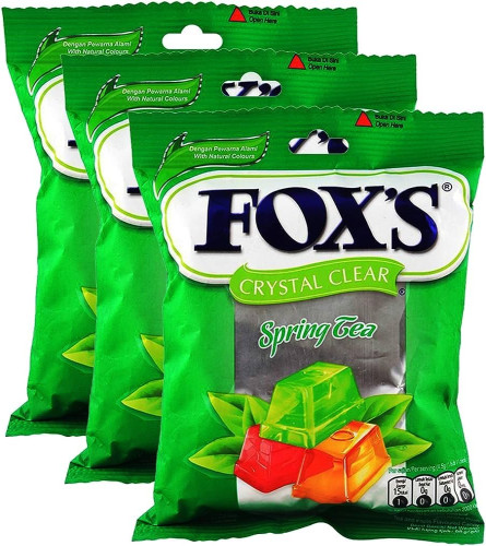 Fox's Crystal Clear Spring Tea Candy Love to Share 90g (Pack Of 3) Free shipping worldwide