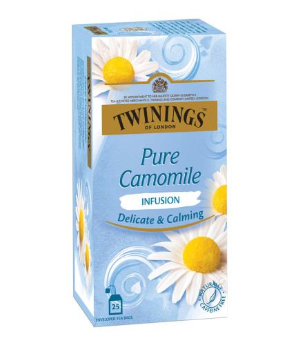 Twinings Chamomile Tea, 25 Teabags X 2 PACK, Herbal Infusion Tea, Subtle and Flowery, Light