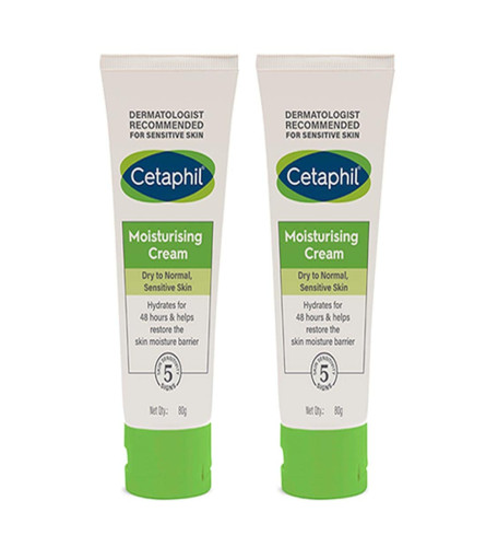 Cetaphil Moisturising Cream 80 gm (Pack of 2) ( Free Shipping )