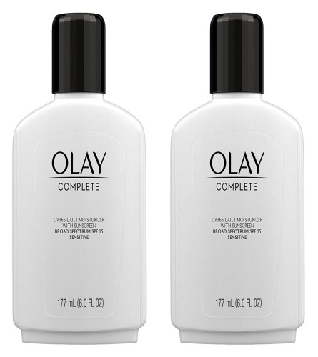 Olay Face Moisturizer Complete Lotion All Day Moisturizer with SPF 15 for Sensitive Skin, 6.0 fl oz (Pack of 2) ( Free Shipping )
