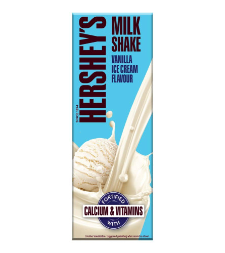 HERSHEY'S Milkshake Vanilla,180Ml - Pack Of 6, 6 X 180 Ml, Vegetarian