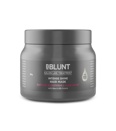 BBLUNT Intense Shine Hair Mask with Rice & Silk Protein for Softer, Smoother & Shinier Hair - 250 g (Free Shipping )