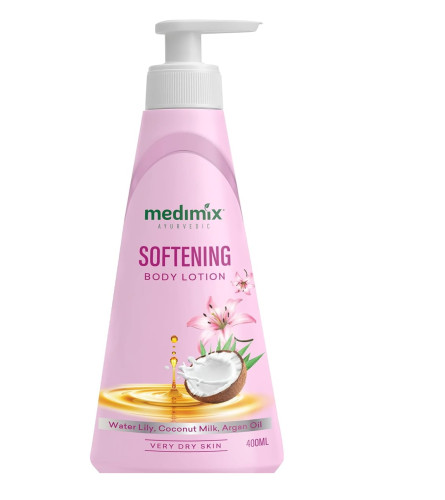 Medimix Ayurvedische Weichmachungslotion für sehr trockene Haut mit Seerose, Kokosmilch und Arganöl 400 ml (Kostenloser Versand)
