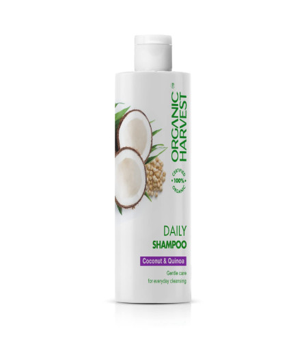 Organic Harvest Tägliches Shampoo mit Kokosnuss und Quinoa, für Männer und Frauen 500 ml