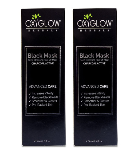 oxyglow-herbals-black-mask-tiefenreinigende-peel-off-maske-50-gm-2er-pack-kostenloser-versand