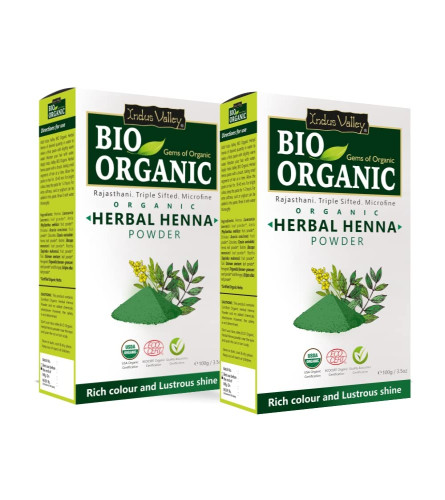 indus-valley-bio-organic-combo-herbal-henna-powder-for-hair-100g2-200g--green-free-shipping-world