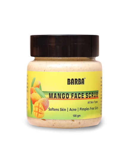 barba-mango-face-scrub-for-softens-skin-acne-pimples-free-skin-scrub-100gm-free-shipping-worldwide