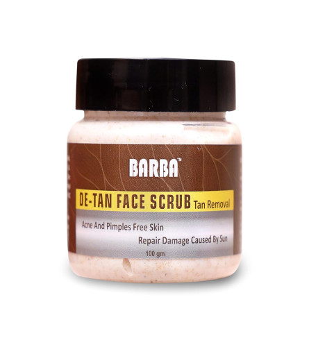 barba-de-tan-face-scrub-100gm-acne-pimples-free-skin-with-repair-demage-caused-by-sun-free-shipping-worldwide