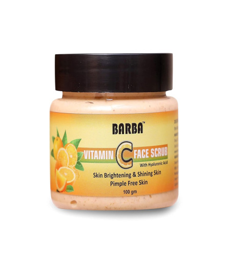 barba-vitamin-c-face-scrub-for-skin-brighteningshiningpimple-free-skin-100gm-free-shipping-worldwide