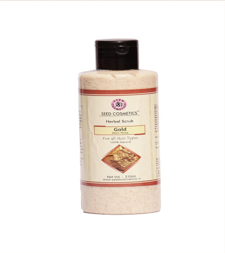 seed-cosmetics-gold-radiance-face-scrub-luxury-skincare-with-natural-ingredients-for-a-gentle-exfoliation-and-luminous-complexion-210ml-pack-of-1-free-shipping-worldwide