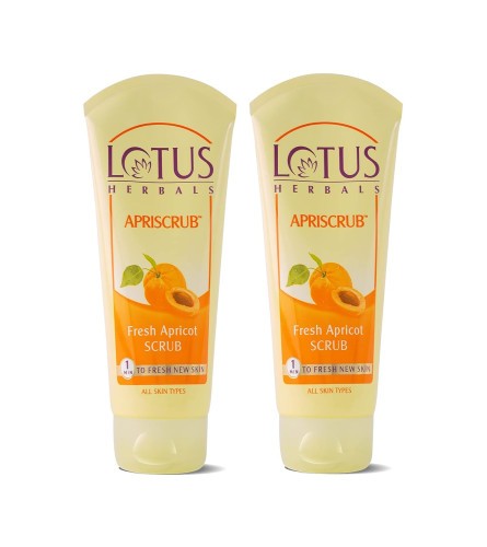 lotus-herbals-apriscrub-fresh-apricot-scrub-natural-exfoliating-face-scrub-chemical-free-for-all-skin-types-100g-pack-of-2-free-shipping-worldwide-