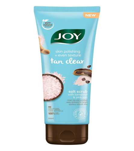 joy-skin-polishing-even-texture-tan-clear-salt-scrub-with-tamarind-pink-salt-100-vegan-no-parabens-no-harsh-chemicals-200-ml-free-shipping-worldwide-
