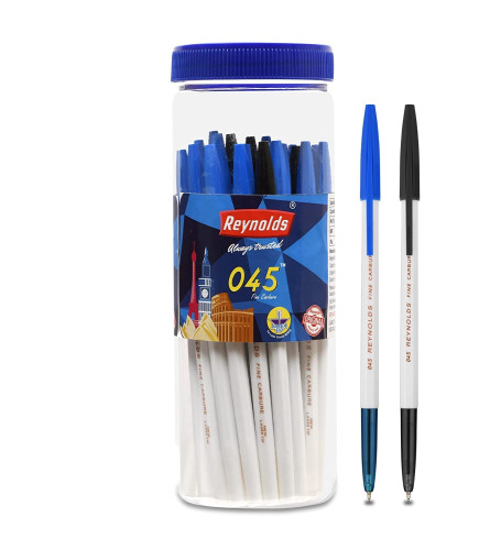 reynolds-045-25ct-jar--20-blue-5-black-i-lightweight-ball-pen-with-comfortable-grip-for-extra-smooth-writing-i-school-and-office-stationery-07mm-tip-size-free-shipping-worldwide-