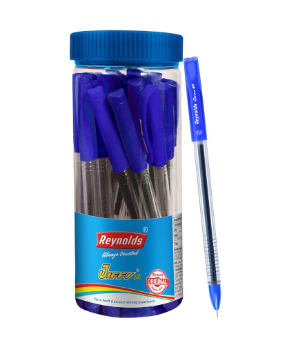 reynolds-jiffy-gel-25-ct-jar--blue-gel-pen-set-with-comfortable-grip-pens-for-writing-school-and-office-stationery-pens-for-students-05-mm-tip-size-free-shipping-worldwide-
