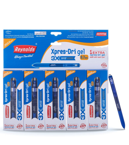 reynolds-ball-pen-i-lightweight-ball-pen-with-comfortable-grip-for-extra-smooth-writing-i-school-and-office-stationery-xpres-dri-gel-07-rpi-package-5-count-blue-free-shipping-worldwide-
