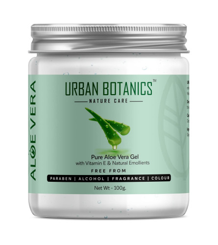 urbanbotanics-pure-aloe-vera-skinhair-gel-with-vitamin-e-natural-emollients-paraben-free-100g-free-shipping-worldwide-