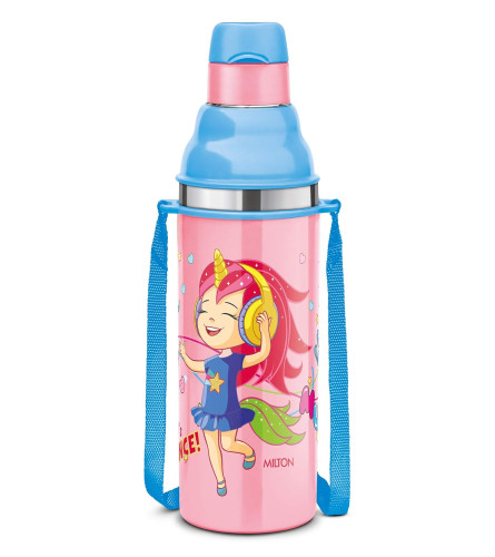 milton-kool-stunner-400-insulated-school-kids-bottle-with-inner-steel-420-ml-pink-leak-proof-pu-insulated-hot-cold-easy-grip-free-shipping-worldwide-