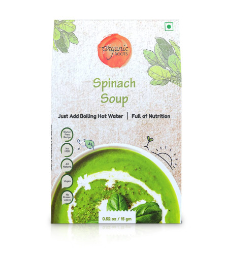 organic-roots-spinach-soup-palak-instant-soup-packets-healthy-natural-ready-to-cook-vegetable-soup-mix-powder-pack-of-4-15g-each-165ml-free-shipping-worldwide-