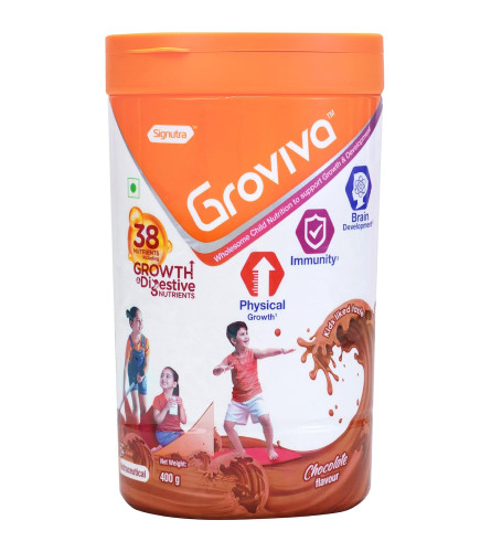 groviva-child-nutrition-supplement-jar-pack-of-400g-powder-chocolate-free-shipping-worldwide-
