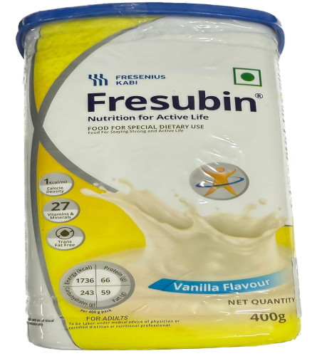 Fresenius Kabi Fresubin Vanilla Fresubin Nutritionally Balanced Meal Replacement Instant Food Mix Diet Powder, 400G