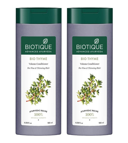 Biotique Thyme Volume Conditioner For Fine And Thinning Hair 180ml (pack of 2)