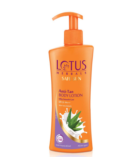 Lotus Herbals Safe Sun Anti Tan Body Lotion SPF 25 PA+++ 250ml - free ship