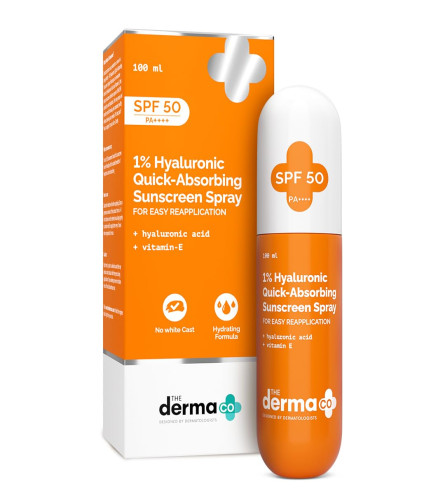 The Derma Co. 1% Hyaluronic Quick-Absorbing Sunscreen Spray 100 ml
