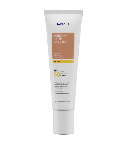 RE' EQUIL Sheer Zinc Tinted Sunscreen 50 g