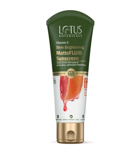 LOTUS BOTANICALS All Vitamin C Skin Brightening Mattefluid Sunscreen Spf 50 Pa+++ 75gm