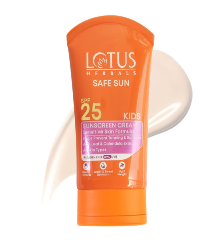 Lotus Herbals Safe Sun Kids Sunblock Cream SPF 25 100g - free shipping
