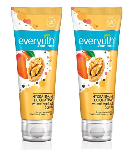 Everyuth Naturals Hydrating & Exfoliating Walnut Apricot Scrub 100gm x 2 pack free shipping