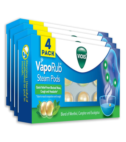 Vicks VapoRub SteamPods 10s (Pack of 4)