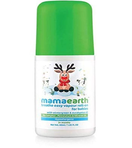 Mamaearth Natural Breathe Easy Vapour Roll-on for Cold & Nasal Congestion 40 ml(Pack of 2)