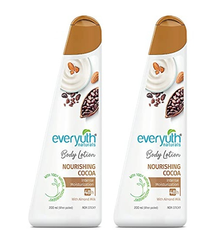 Everyuth Naturals Body Lotion Nourishing Cocoa, Almond, 200 ml x 2 pack