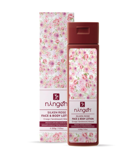 Ningen Silken Rose Face & Body Lotion 200gm - free shipping