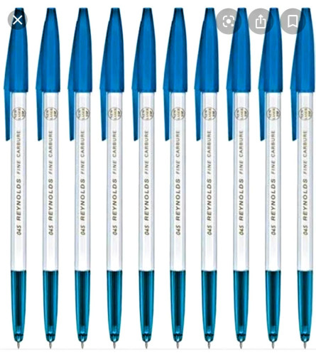 Reynolds 045 Fine Carbure Ball Pen Blue (50 pcs)