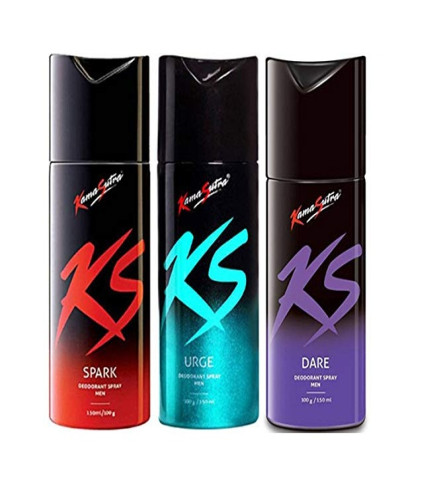 Kama Sutra Deo Combo Spark ,Urge ,Dare - 150 ml (Pack of 3)