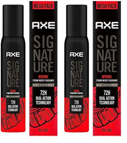 AXE Signature Intense Long Lasting No Gas Body Perfume Spray For Men 200 ml (Pack of 2)