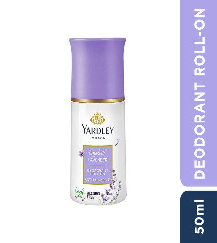 Yardley London English Lavender Anti Perspirant Deodorant Roll On For Women 50 ml (Pack of 2)