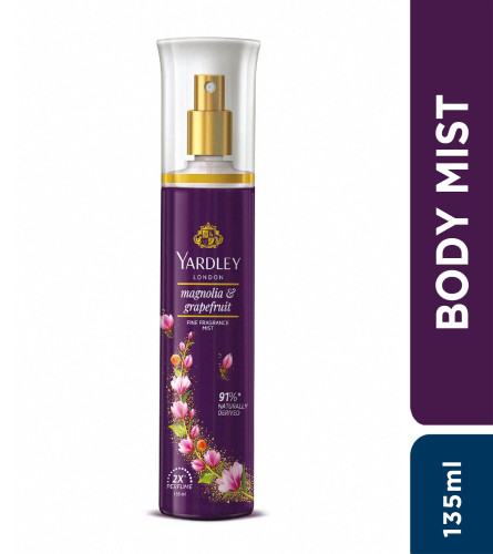 Yardley London Magnolia & Grapefruit Perfume Spray For Women 135 ml (Pack of 2)