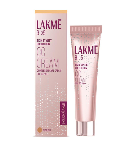 Lakme 9 to 5 Complexion Care CC Cream, Almond 30g (pack of 2)free shipping