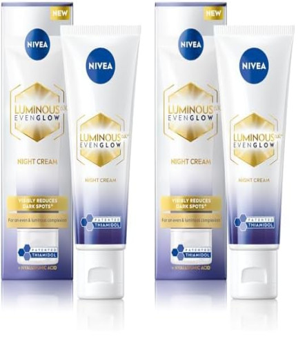 NIVEA Luminous Even Glow Night Cream 40 ml (Pack of 2)