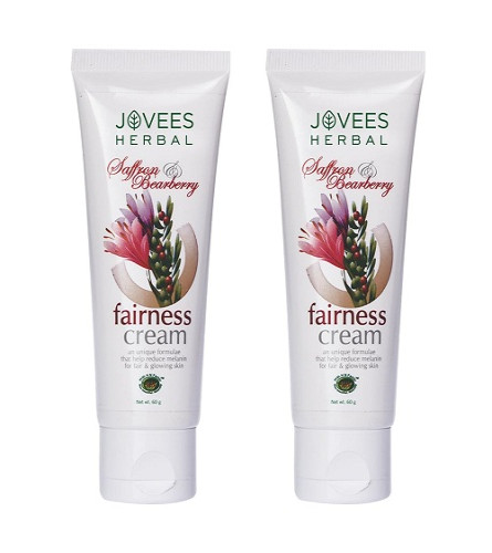 Jovees Herbal Saffron & Bearberry Fairness Face Cream 60gm (pack of 2) free ship