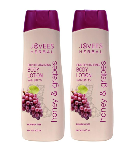Jovees Herbal Honey & Grape Hand & Body Lotion 300ml (Pack of 2)