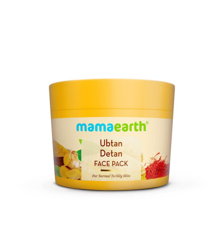 Mamaearth Ubtan Detan Face Pack with Turmeric & Saffron 200 g