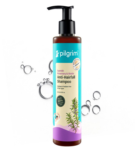 Pilgrim Spanish Rosemary & Biotin Anti Hairfall Shampoo 200 ml (Pack of 2)
