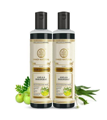 Khadi Natural Amla & Bhringraj Hair Shampoo 210 ml (Pack of 2)
